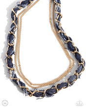 Load image into Gallery viewer, Paparazzi Denim Danger - Gold Necklace (Choker)
