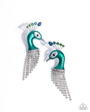 Load image into Gallery viewer, Paparazzi Pampered Peacock - Green Earrings (2024 December Life Of The Party)
