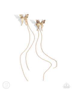 Paparazzi Take Flight - Gold Earrings (Ear Cuffs)