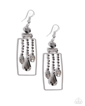 Load image into Gallery viewer, Paparazzi Framed Feature - Silver Earrings
