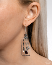 Load image into Gallery viewer, Paparazzi Framed Feature - Silver Earrings
