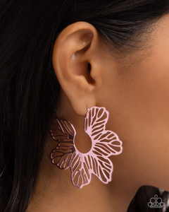 Paparazzi Floral Fame - Pink Earrings