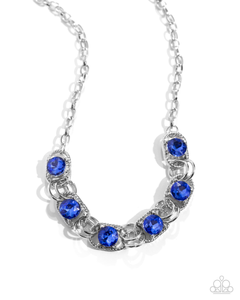 Paparazzi Serrated Sensation - Blue Necklace