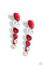 Load image into Gallery viewer, Paparazzi Cascading Casanova - Red Earrings
