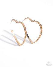 Load image into Gallery viewer, Paparazzi Halftime Hearts - Multi Earrings
