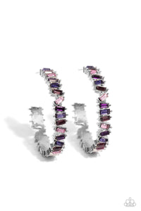 Paparazzi Easygoing Emeralds - Purple Necklace & Paparazzi Emerald Ensemble - Purple Bracelet & Paparazzi Effortless Emeralds - Purple Earrings Set