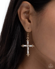 Load image into Gallery viewer, Paparazzi Heavenly Homage - Gold Earrings
