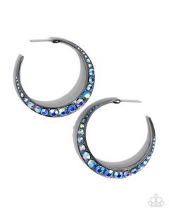 Paparazzi Embedded Edge - Blue Earrings