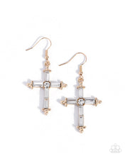 Load image into Gallery viewer, Paparazzi Heavenly Homage - Gold Earrings
