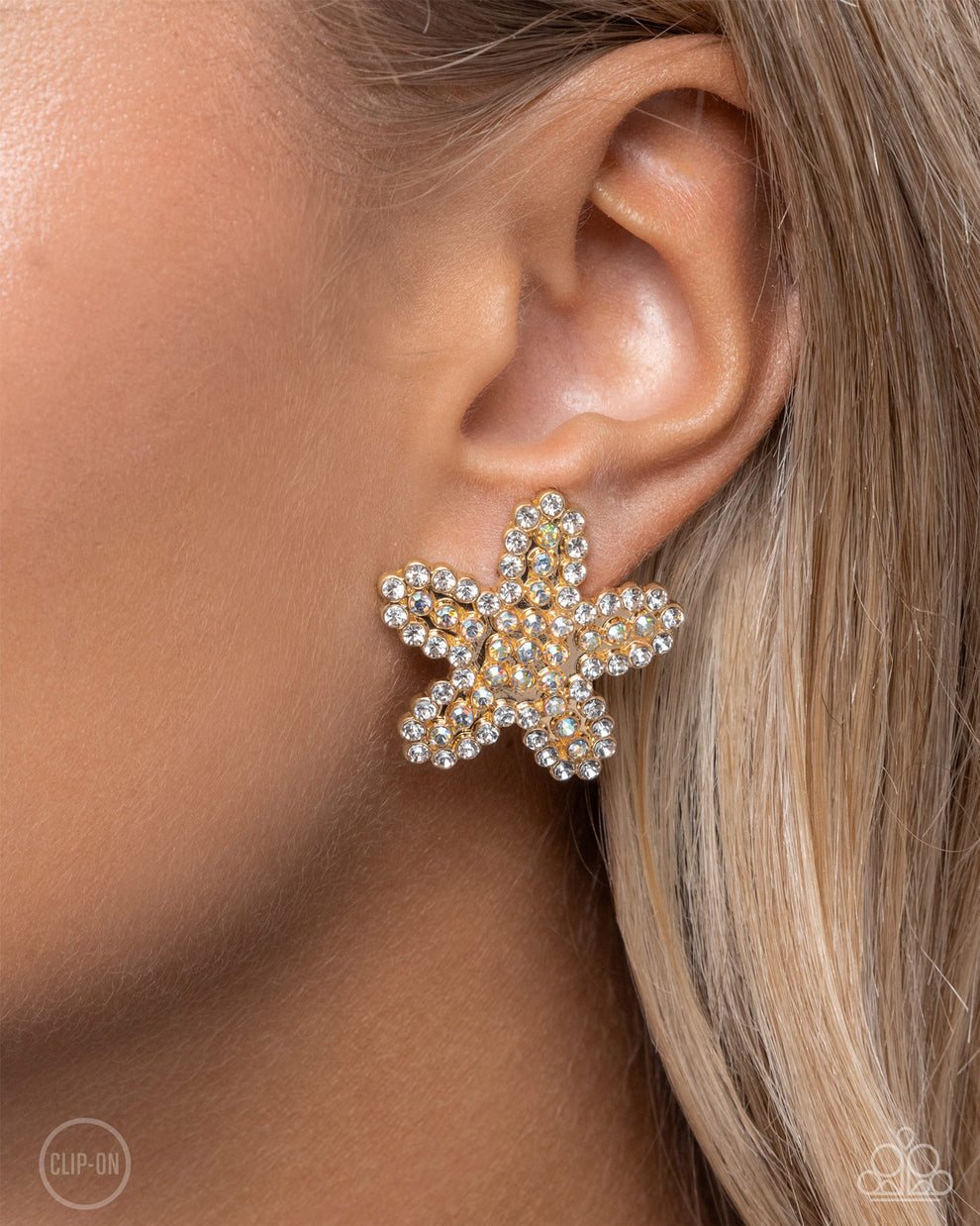 Paparazzi Starfish Serenade - Gold Earrings (Clip On)