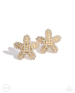 Paparazzi Starfish Serenade - Gold Earrings (Clip On)