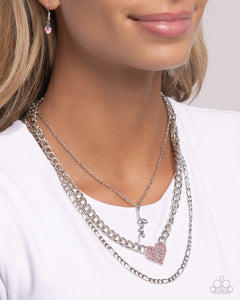 Paparazzi Luxurious Love - Pink Necklace