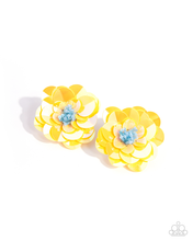 Load image into Gallery viewer, Paparazzi Floating Florals - Yellow Earrings
