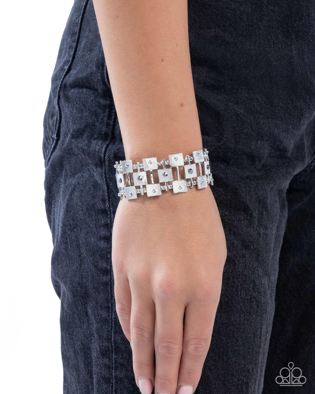 Paparazzi Puzzling Persistence - Silver Bracelet