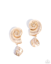 Load image into Gallery viewer, Paparazzi Conch Calypso - Gold Earrings
