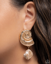 Load image into Gallery viewer, Paparazzi Conch Calypso - Gold Earrings
