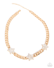 Load image into Gallery viewer, Paparazzi Uncle Sam Stars - Gold Necklace
