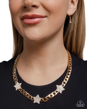 Load image into Gallery viewer, Paparazzi Uncle Sam Stars - Gold Necklace
