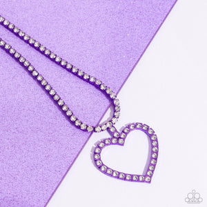Paparazzi Flirting Fancy - Purple Necklace