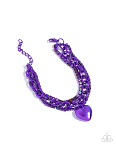 Paparazzi Affectionate Accent - Purple Bracelet