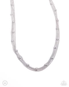 Paparazzi Satellite Strands - Silver Necklace (Choker)