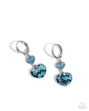 Load image into Gallery viewer, Paparazzi Delightful Valentine’s Day - Blue Earrings
