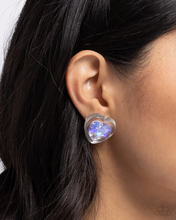 Load image into Gallery viewer, Paparazzi Heart-Pounding Haute - Purple Earrings
