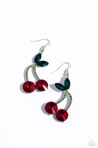 Paparazzi Cherry Cameo - Red Earrings