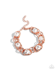 Paparazzi Serrated Sensation - Copper Necklace & Paparazzi Serrated Secret - Copper Bracelet Set