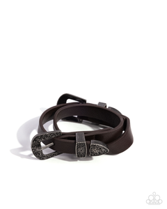 Paparazzi Buckle TOWN - Brown Bracelet