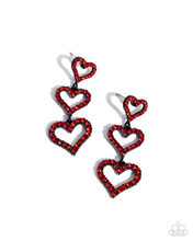 Load image into Gallery viewer, Paparazzi Sweetheart Succession - Red Earrings
