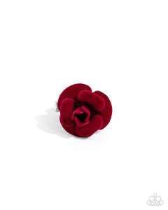 Paparazzi Relaxed Rosette - Red Ring