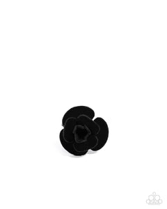 Paparazzi Relaxed Rosette - Black Ring