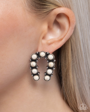 Load image into Gallery viewer, Paparazzi Wild West Wonder - White Earrings &amp; Paparazzi Wild West Whisper - White Ring Set
