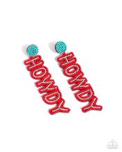 Load image into Gallery viewer, Paparazzi Howdy Headline - Red Earrings
