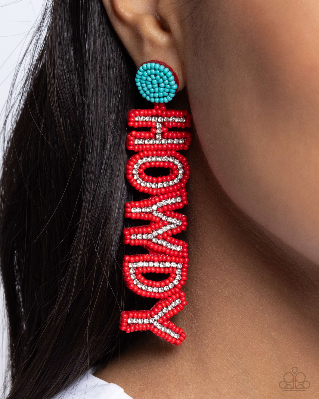 Paparazzi Howdy Headline - Red Earrings