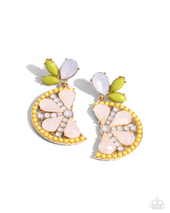 Paparazzi Slice of Summer - Yellow Earrings