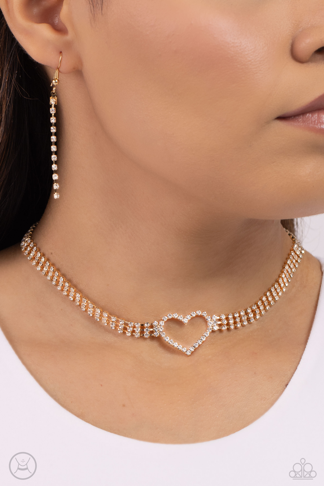 Paparazzi Rows of Romance - Gold Necklace (Choker)