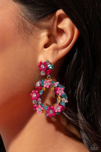 Paparazzi Wreathed in Wildflowers - Earrings (February 2024 Life Of The Party)