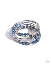 Load image into Gallery viewer, Paparazzi Sassy Stack - Blue Bracelet
