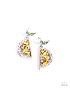 Paparazzi Lady Lemon - Yellow Earrings