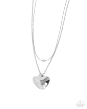 Load image into Gallery viewer, Paparazzi Halting Hearts - Silver Necklace
