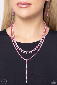 Paparazzi Champagne Night - Pink Necklace (Choker)