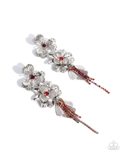 Paparazzi Classical Cadenza - Red Earrings