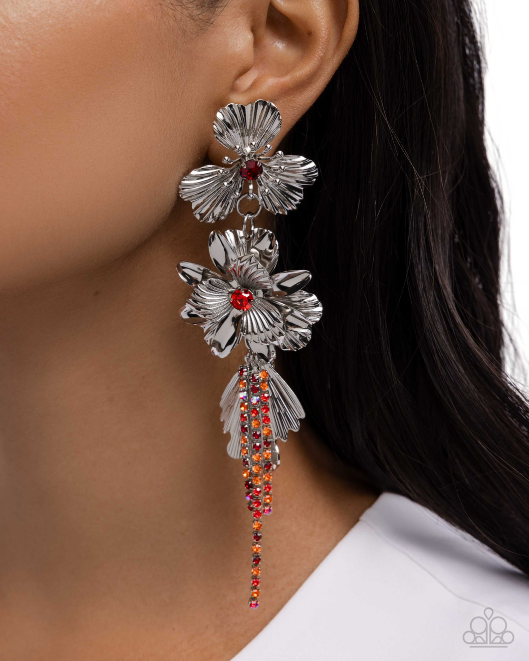 Paparazzi Classical Cadenza - Red Earrings