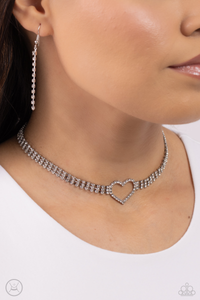 Paparazzi Rows of Romance - White Necklace (Choker)