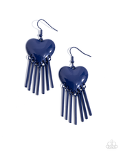Load image into Gallery viewer, Paparazzi Flirty Fringe - Blue Earrings
