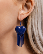 Load image into Gallery viewer, Paparazzi Flirty Fringe - Blue Earrings
