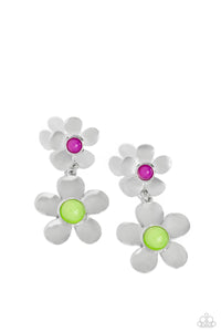Paparazzi Fashionable Florals - Green Earrings