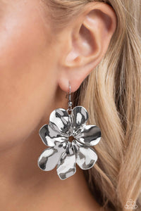 Paparazzi Hinging Hallmark - Silver Earrings